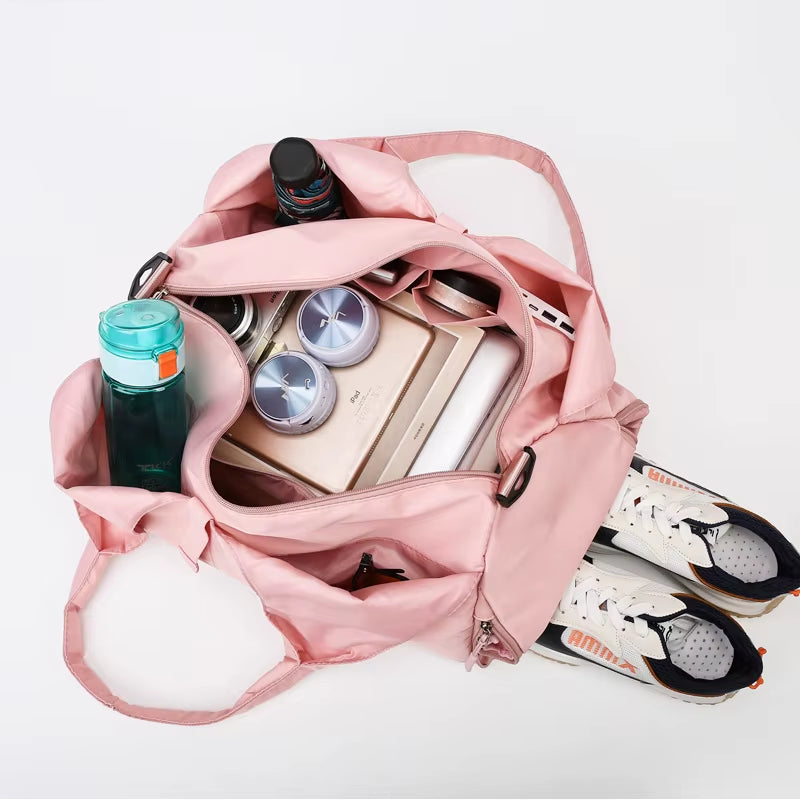 Sport Gym Bag Women Outdoor Waterproof Separate Space for Shoes Weeks Travel Duffel Bag for Swimming Leisure Travel Bag