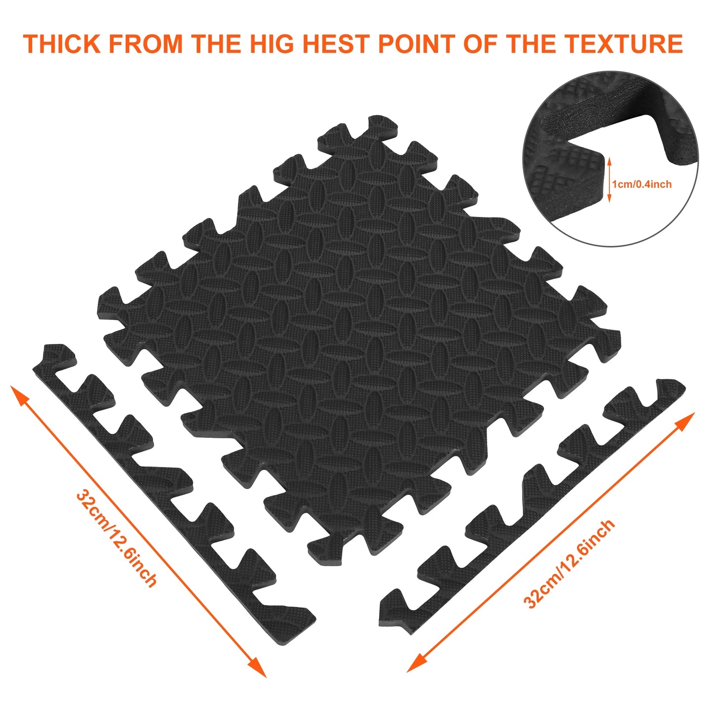 Extra Thick Puzzle Exercise Mat Interlocking Foam Mats 12/24-Pack