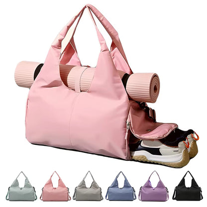 Sport Gym Bag Women Outdoor Waterproof Separate Space for Shoes Weeks Travel Duffel Bag for Swimming Leisure Travel Bag