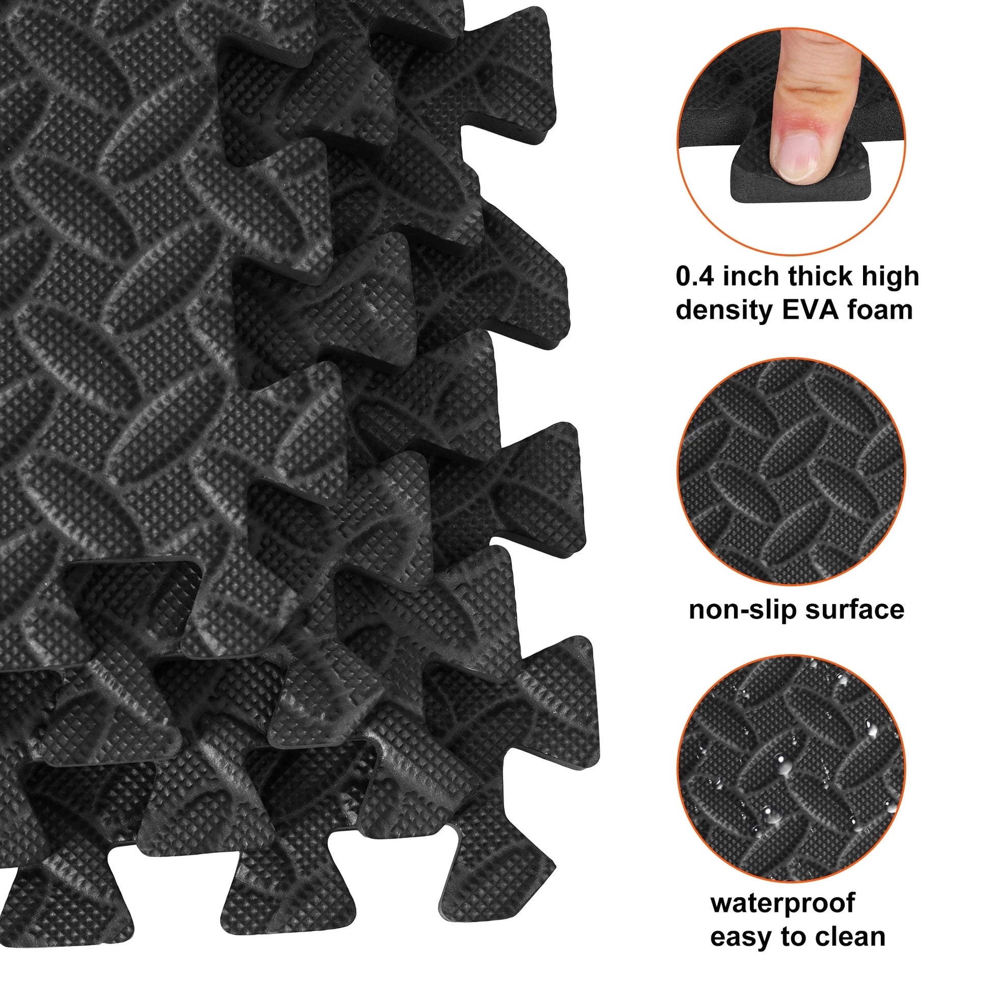 Extra Thick Puzzle Exercise Mat Interlocking Foam Mats 12/24-Pack