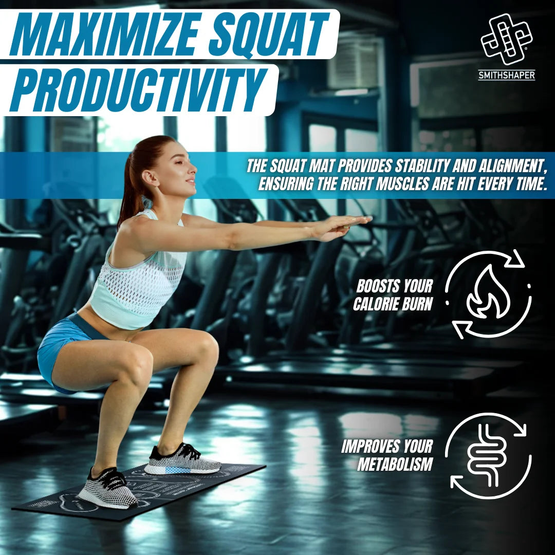 Squat Mat Exercise Kneeling Pad | 30.75-Inch Mat for Leg Muscle Targeting | Folds to 0.9-In. Thick Knee Pad - Ab Rollouts - Knee Pushups | Cushion Elbows - Planks | Black