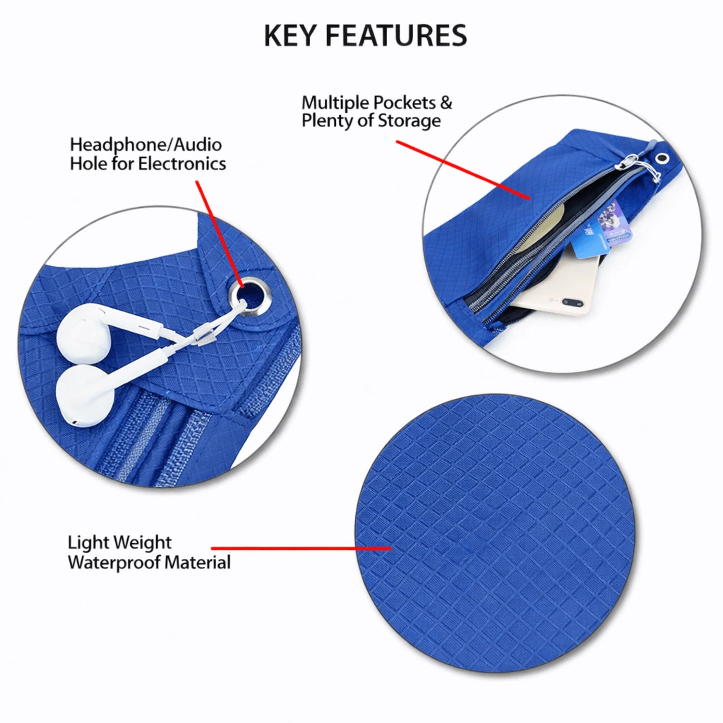 Xgear Fitness Waterproof Fanny Pack for Running and Travel