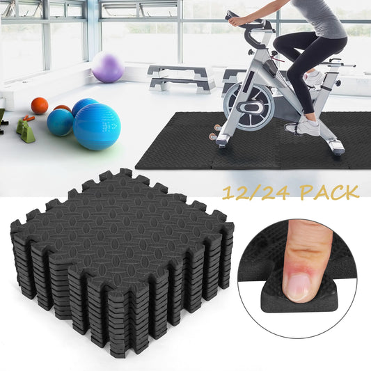 Extra Thick Puzzle Exercise Mat Interlocking Foam Mats 12/24-Pack