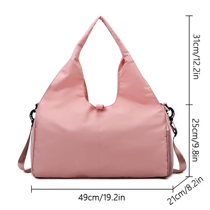 Sport Gym Bag Women Outdoor Waterproof Separate Space for Shoes Weeks Travel Duffel Bag for Swimming Leisure Travel Bag